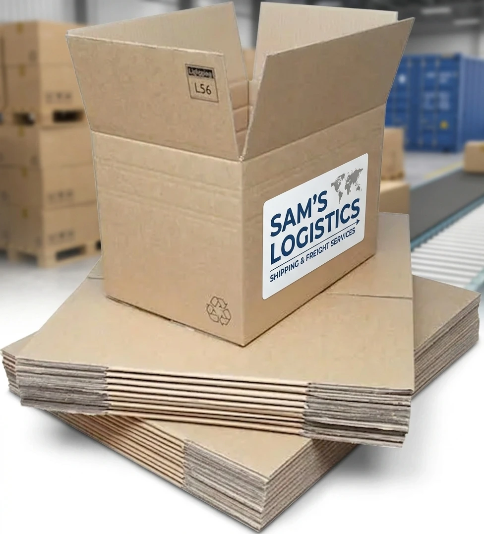 Various sizes of cardboard boxes